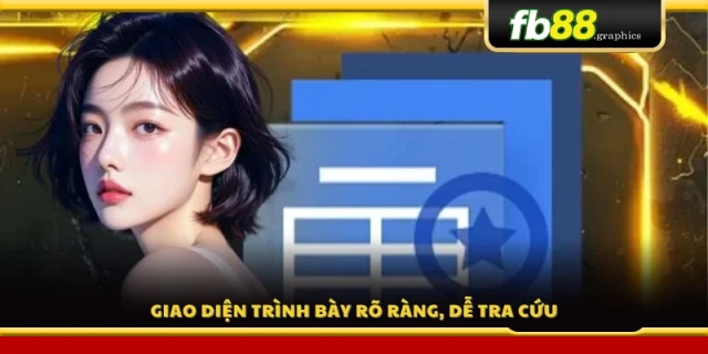 Giao diện rõ ràng, hỗ trợ tra cứu nhanh