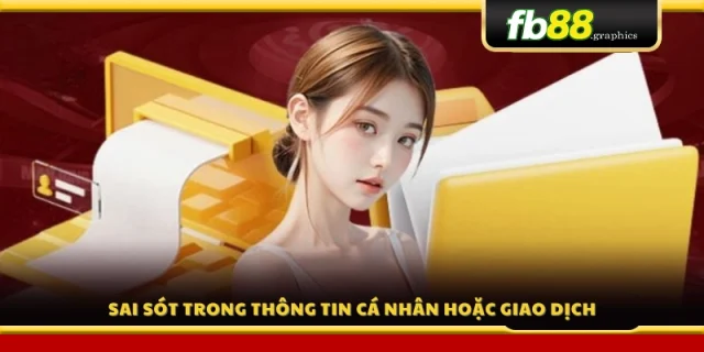 Sai lệch trong thông tin đăng ký hoặc giao dịch